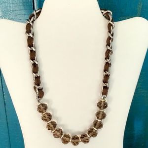 Kenneth Cole silver and crystal necklace